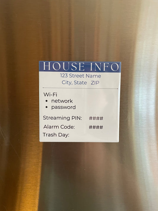 House Info Magnet